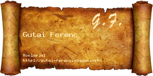 Gutai Ferenc névjegykártya